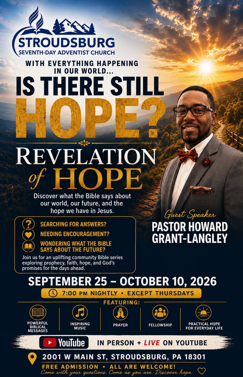 Revelation of Hope Evangelistic Series Flyer