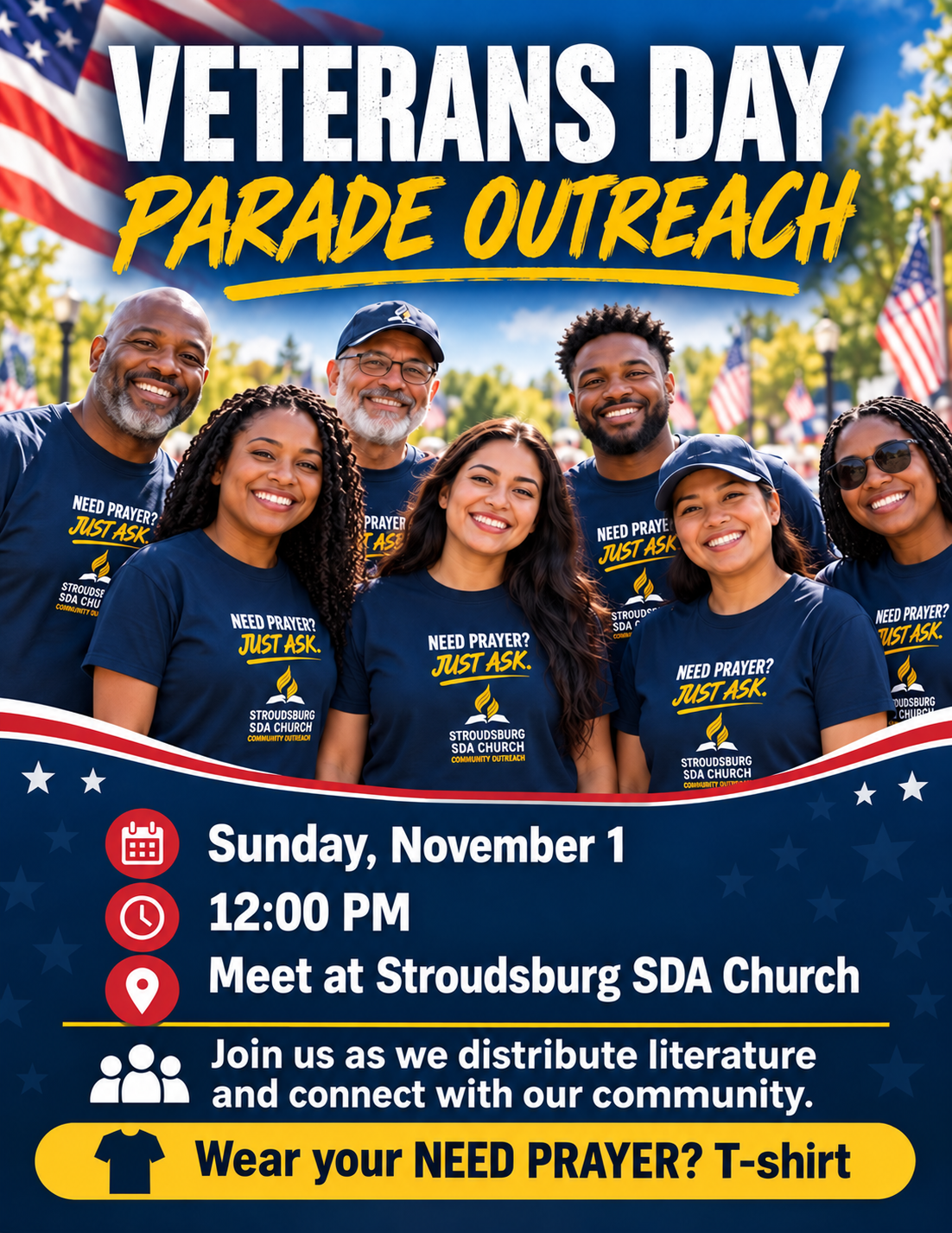 Veterans Day Parade Outreach Flyer